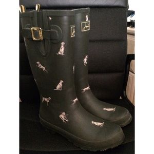 Joules Dog Print Rain Boots